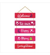 Welcome Home Quote Decorative Wall Art MDF Wooden Wall Hanger for Living Room | Bedroom | Gifts | Decorative Items for Home | Artworks Wall Hangings Ornaments (WH_6201N) (Multi 1) - Decor Mantra